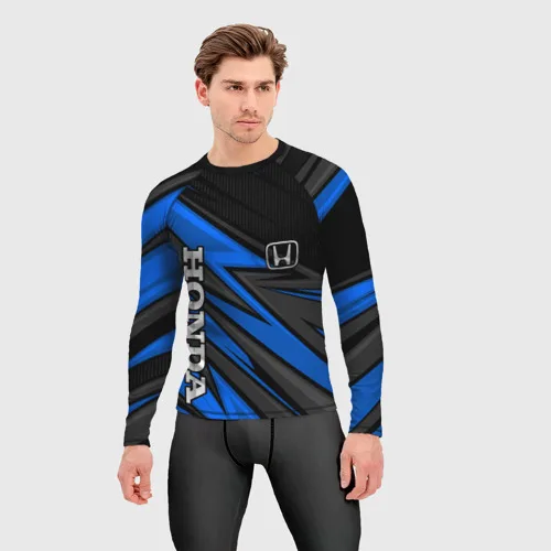 

New Off-Road Motorcycle Riding Diagonal Stripe T-Shirt Breathable Long Sleeved For Men And Women Honda Riding T-shirt Tops
