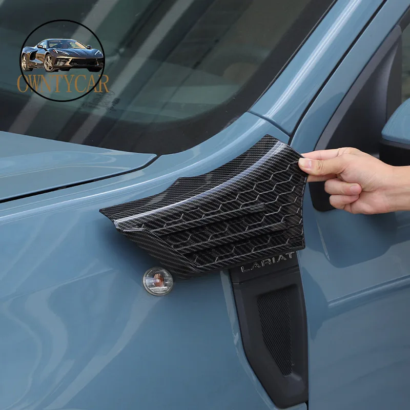 

Для Ford Maverick 2022+ ABS углеродное волокно автомобиля передняя боковая верхняя панель крыла A-порная нижняя панель крышка Cticker автомобильные аксессуары