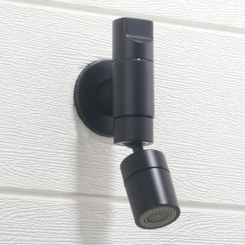 

Wall Mounted Single Cold Bathroom Sink Faucet Two Modes Lavatory Vessel Sink Faucet Single Handle Basin Sink Faucet Black