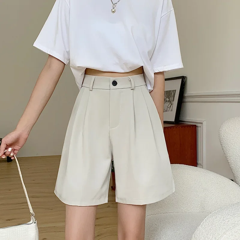 2022 New Women's High-waisted Casual Slimming Shorts Fashionable Summer Clothing Lightweight Thin Style