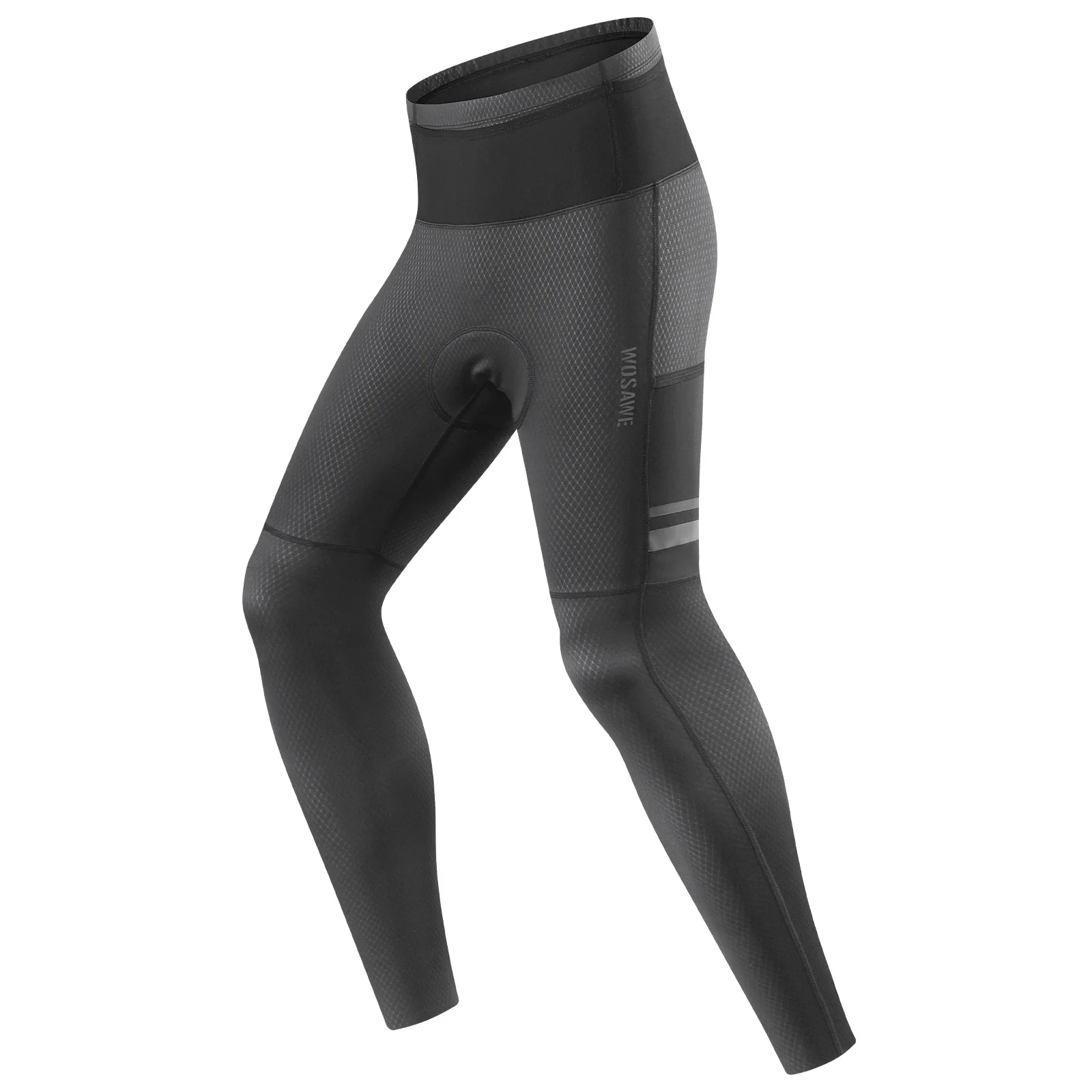 WOSAWE Womens Mens Cycling Pants High-waisted Summer Bicycle Clothing MTB Pants Road Bike Leggings Toursers with 6 Multi-pockets