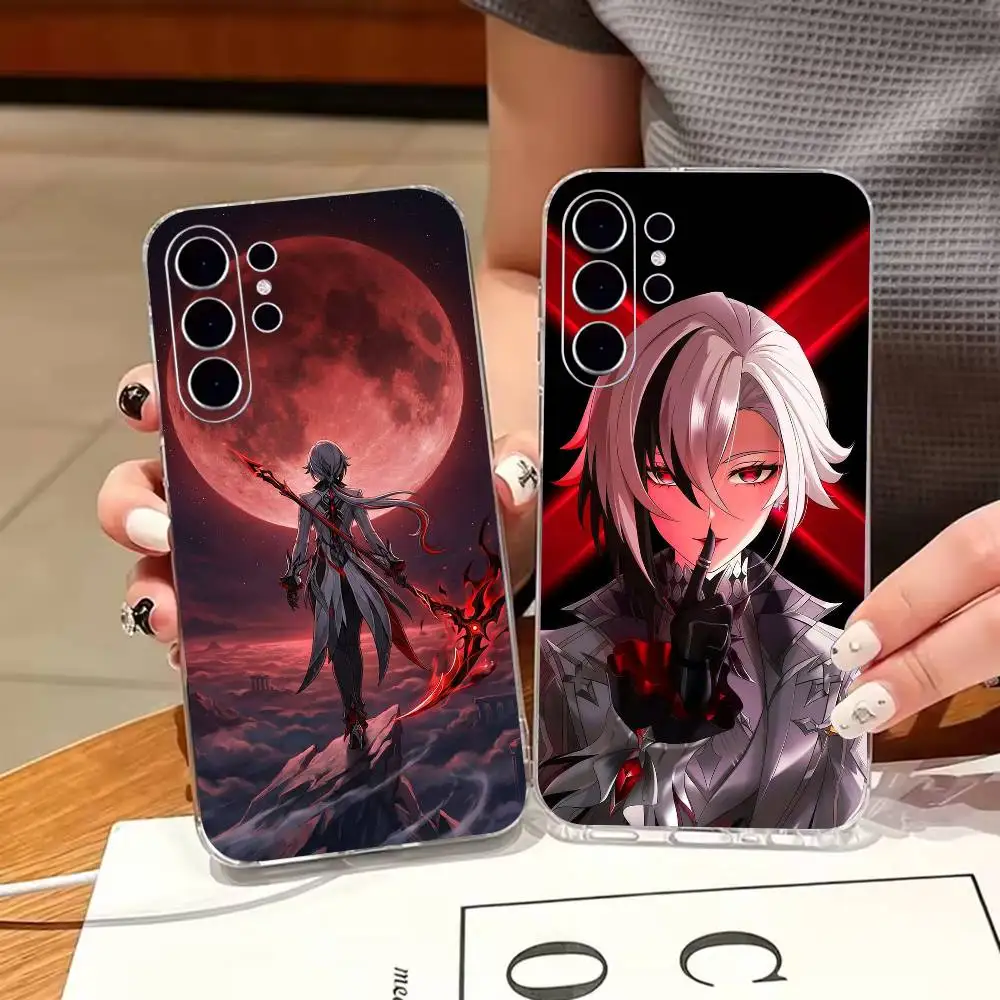 Cool Game Character A-Arlecchino Phone Case For Samsung S25,S24,S21,S22,S23,S30,Ultra,S20,Plus,FeTransparent Cover