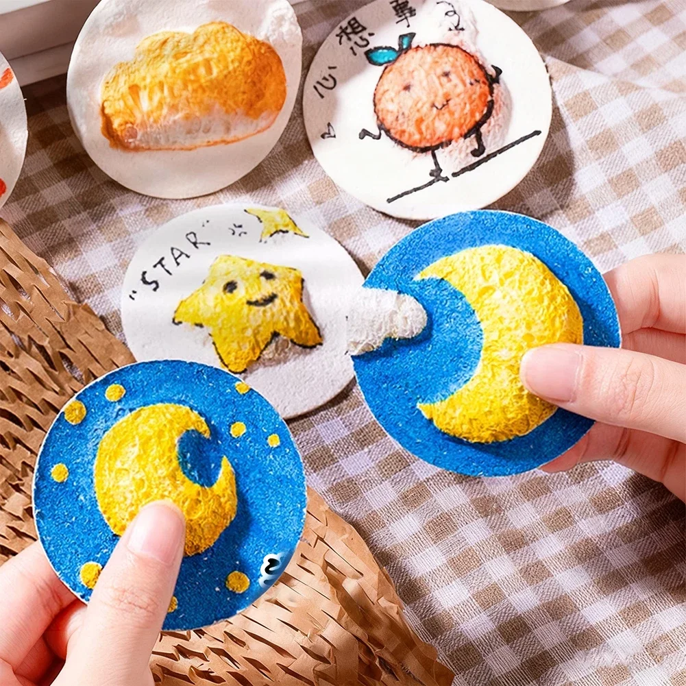 3D Drawing Magic Canvas Sponge Foam Texture Painting Paper Kids DIY Art Craft Birthday Party Favors Supplies Christmas Gift Toys