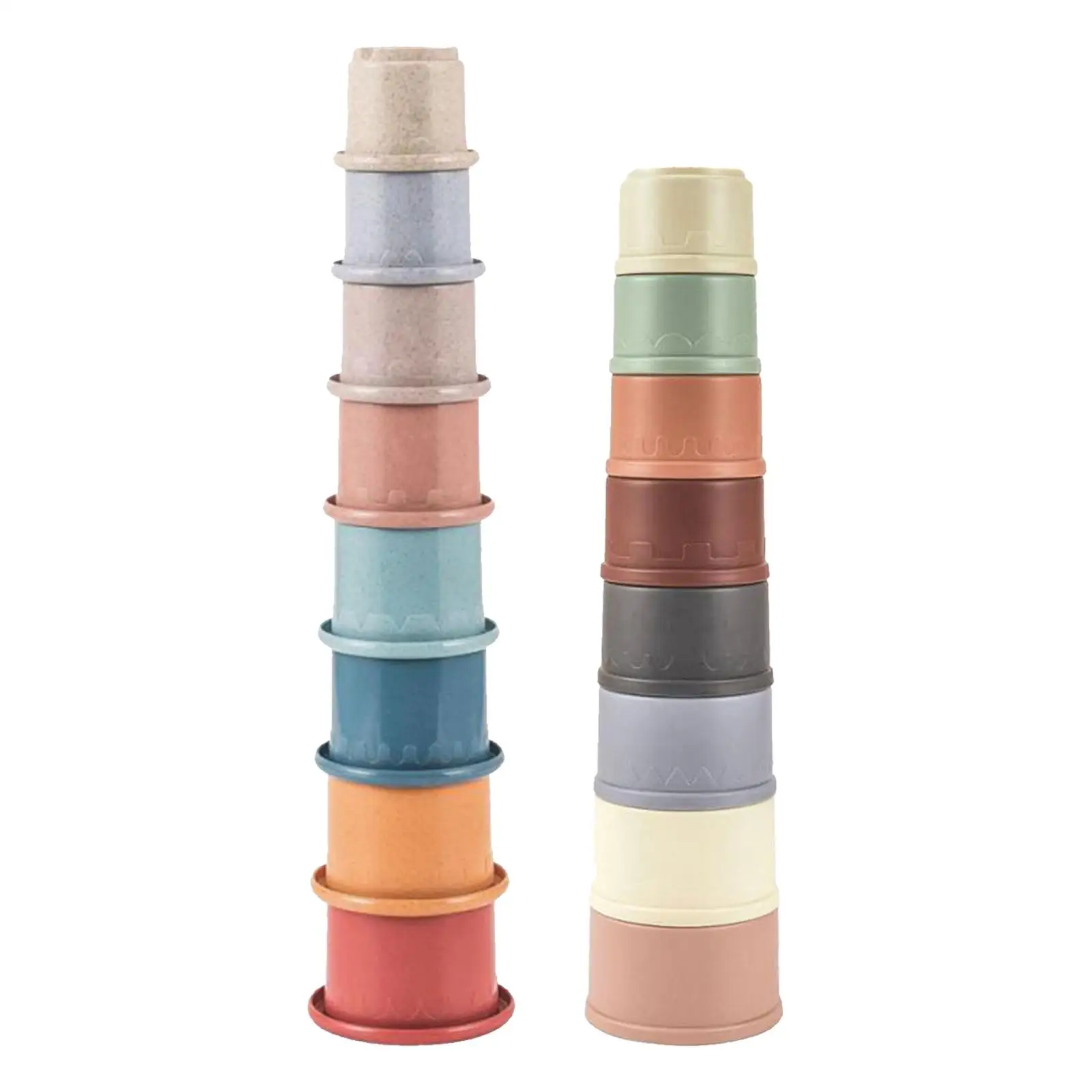 8 Stackable Cups for Babies 12 Months Bathtub, Pool, Beach Play