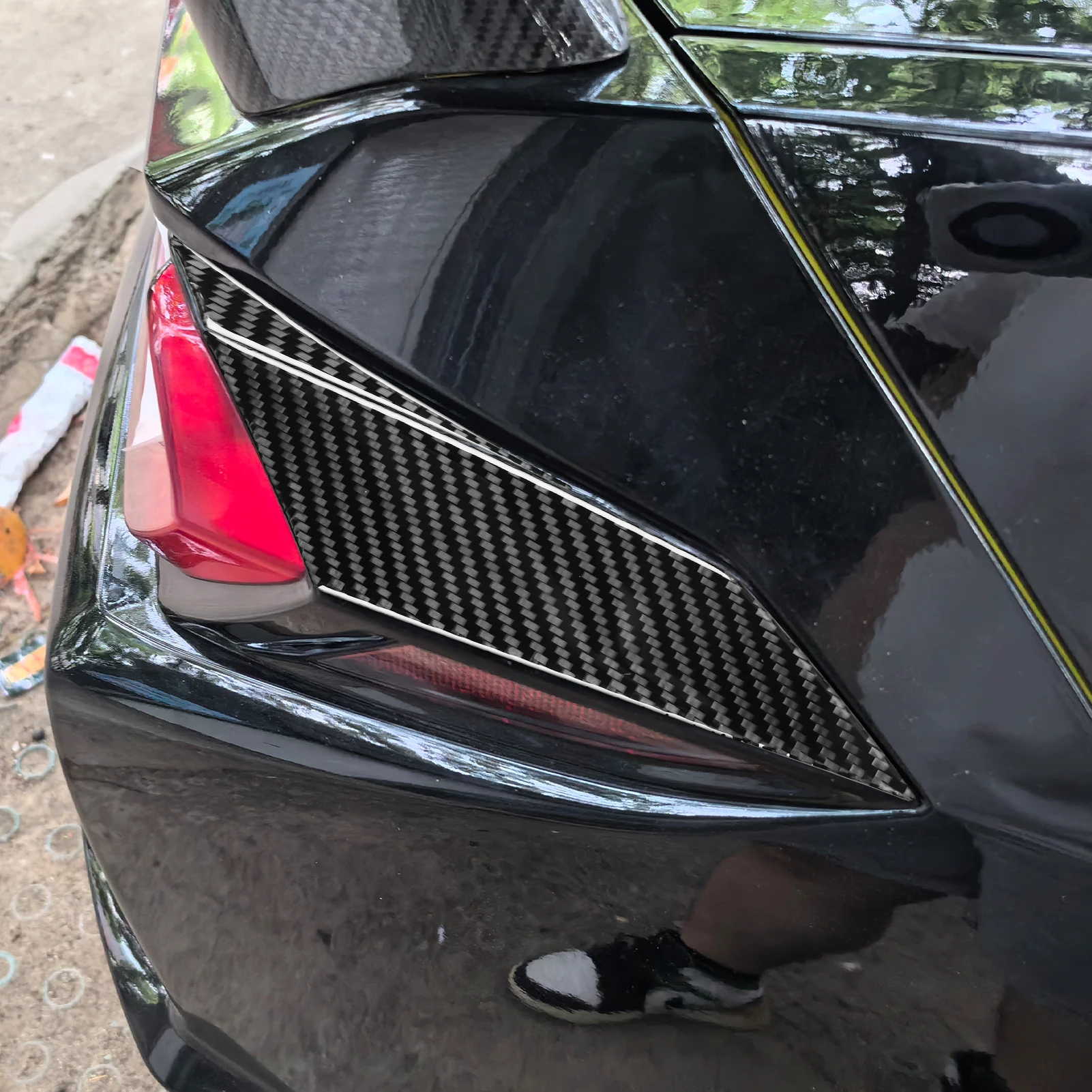 

Для Chevrolet Corvette C8 Z51 Z06 2020-2023 автомобильные аксессуары из углеродного волокна задний фонарь панель бровей декоративная наклейка