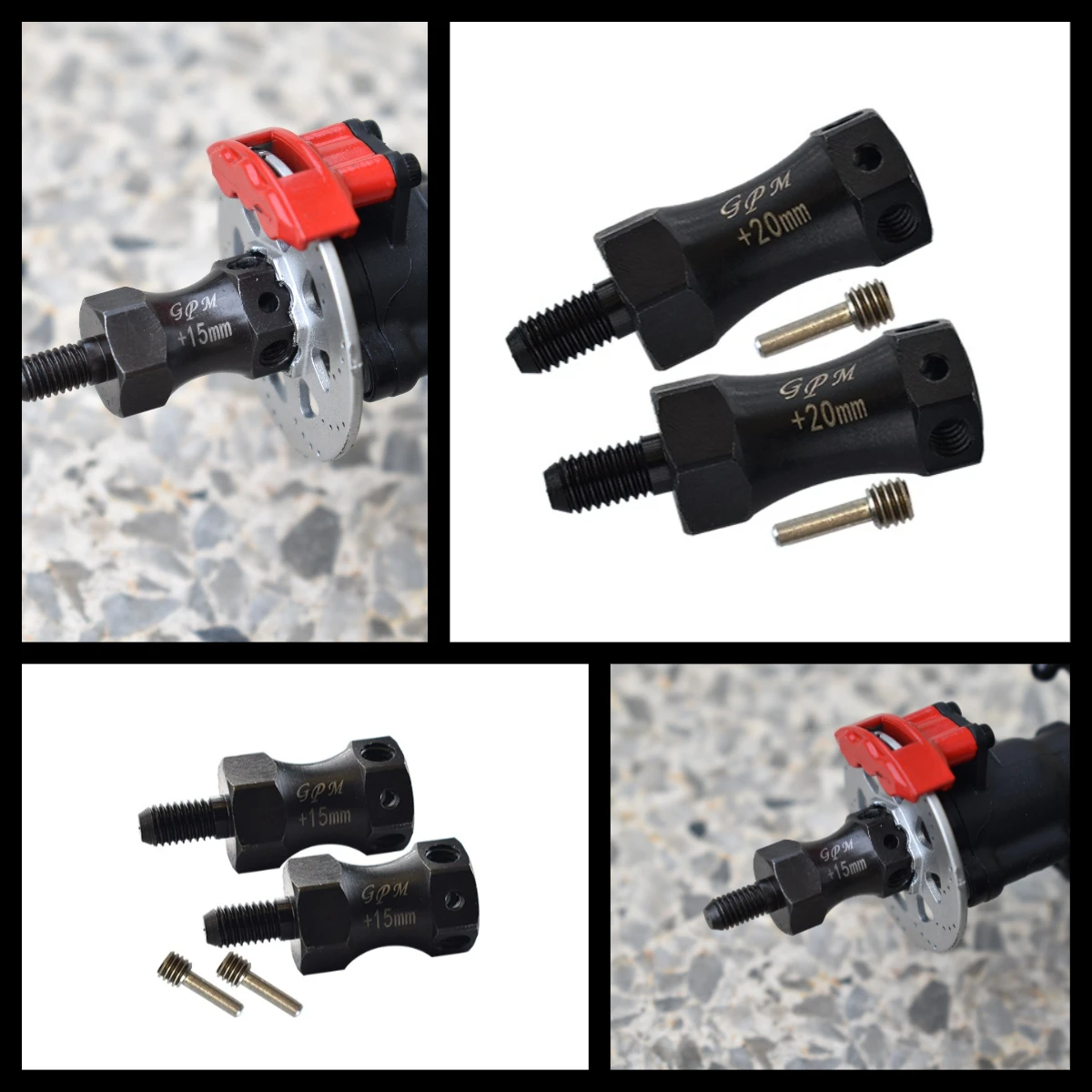 

GPM Harden Steel Front/Rear Extended Wheel Hex For LOSI 1/10 Rock Rey Baja Rey