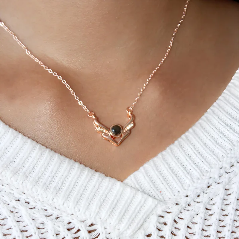 DHQH 2025 جديد بالجملة مخصص صور الإسقاط قلادة شخصية تذكارية صور الإسقاط دلاية مجوهرات هدية #4