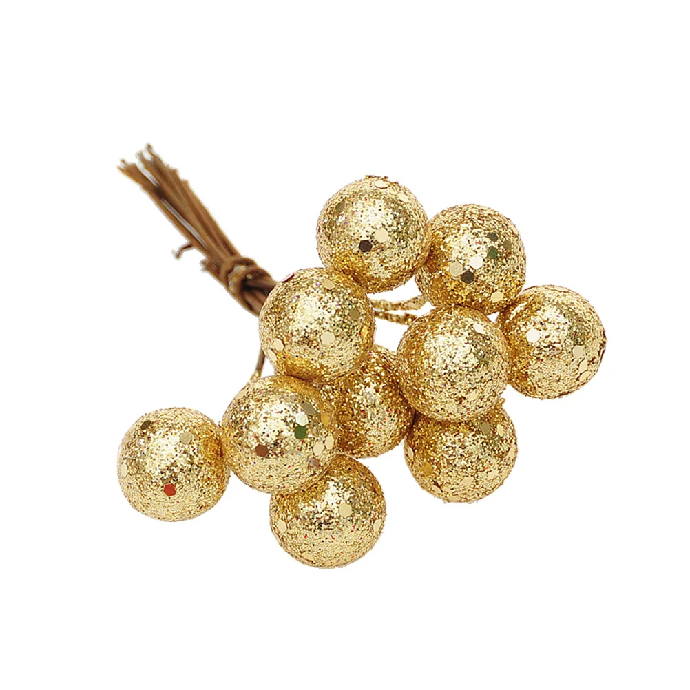 

10Pcs Simulation Berries 2Cm Realistic Shiny Christmas Fruit Decorative Balls for Vase Centerpiece Holiday Party Home Kitchen