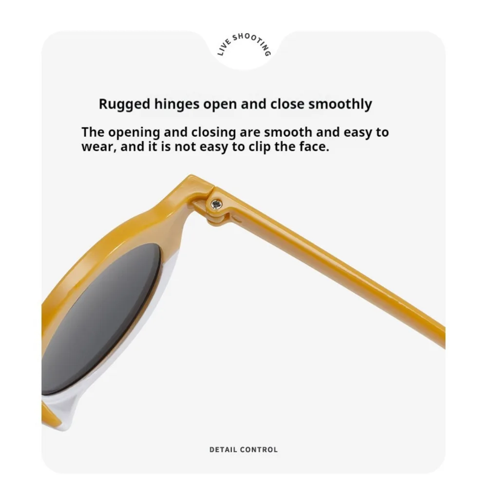 نظارات شمسية جديدة للأطفال لعام 2025، نظارات شمسية بإطار دائري للفتيات، نظارات شمسية مخصصة واقية من الشمس للأطفال، عصرية متعددة الاستخدامات