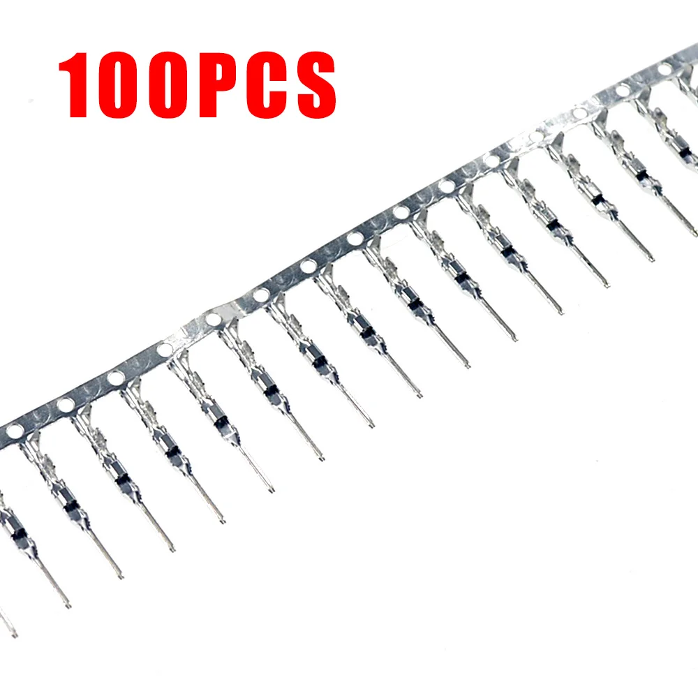 100PCS Dupont Connector 2.54mm Jumper Wire Cable Pin Connector Terminal Male Pin Connector for Housing Jumper