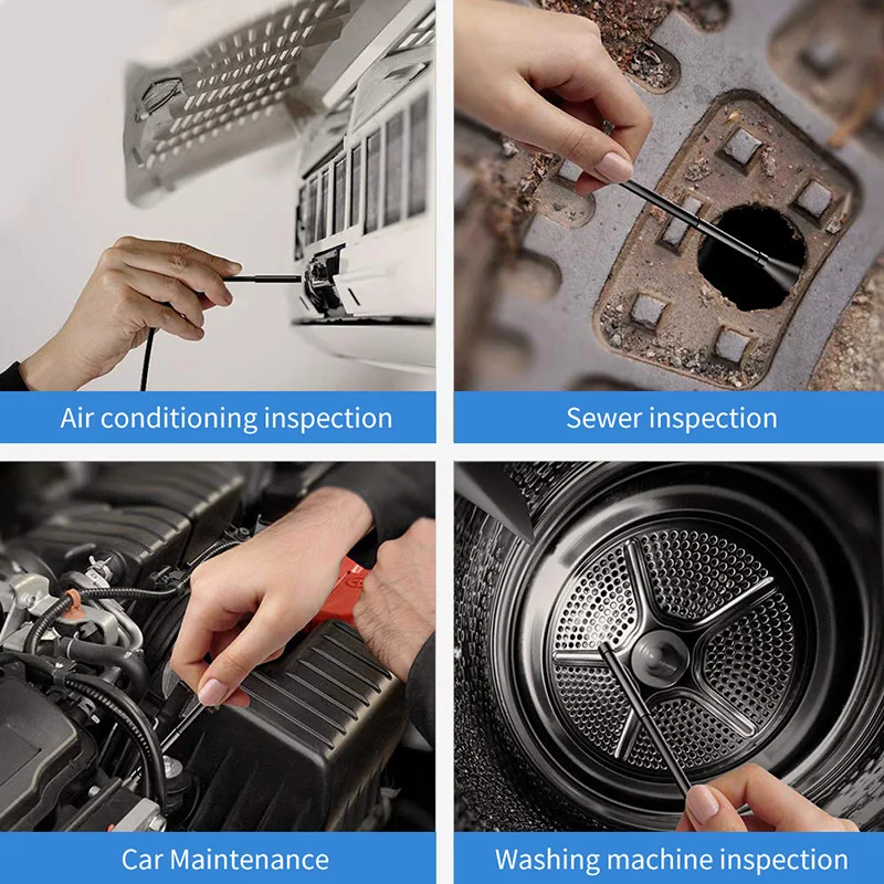 Wireless Endoscope Wi-Fi Industrial Borescope with 6 LED Lights 5.5MM Waterproof IP67 Inspection Camera For Iphone Android