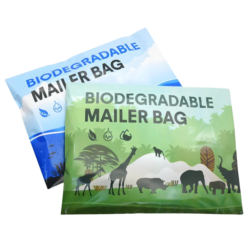 D2W 100% Biodegradable Shipping Bags 50Pcs Compostable Envelopes Waterproof Eco-Friendly Express Postal Bag D2W Mailer Courier P