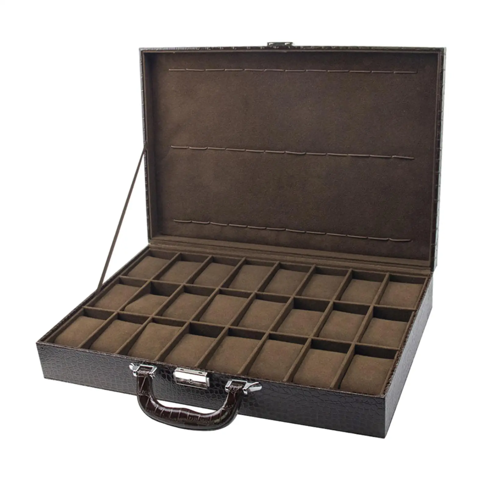 Watch Carry Case 24 Slots Watch Storage Box Watch Organizer Case for Home