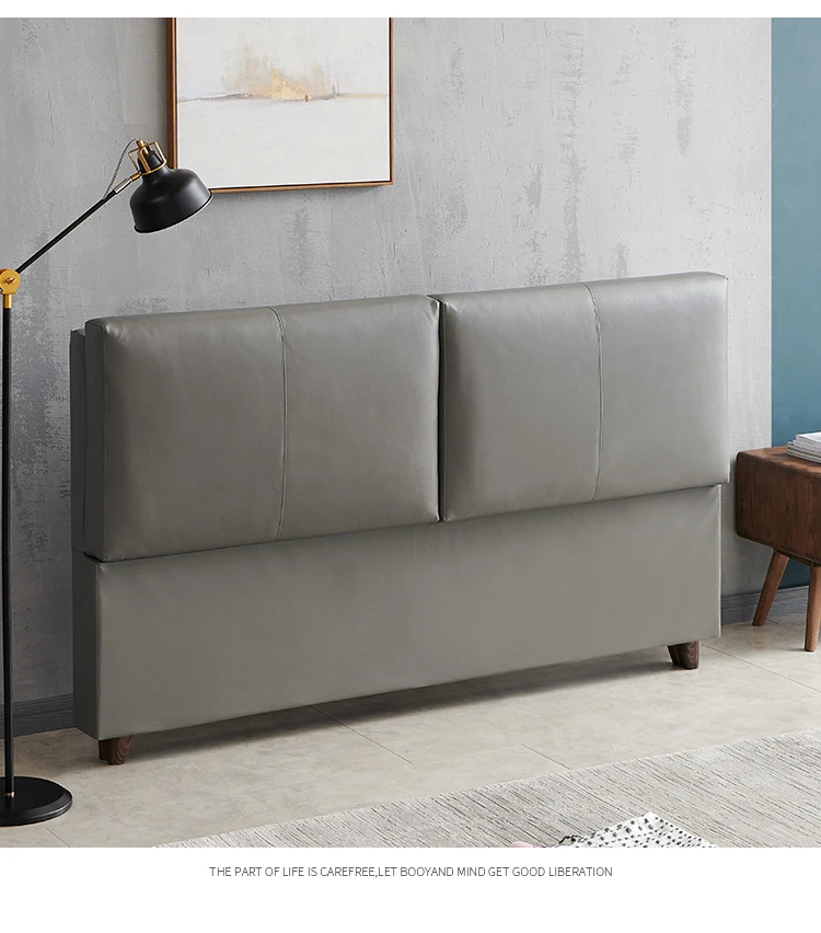 Cabecero bolsa suave cama doble moderna y sencilla, tablero de cama Tatami de 1,5 metros, tablero de respaldo de cama de cuero, compra individual, mesita de noche