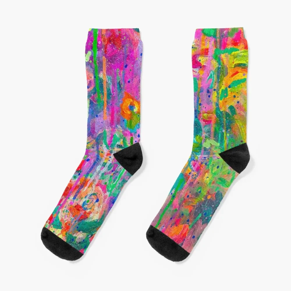 

Tripping Through the Flower Garden Socks sport sheer Children's new in's Woman Socks Men's