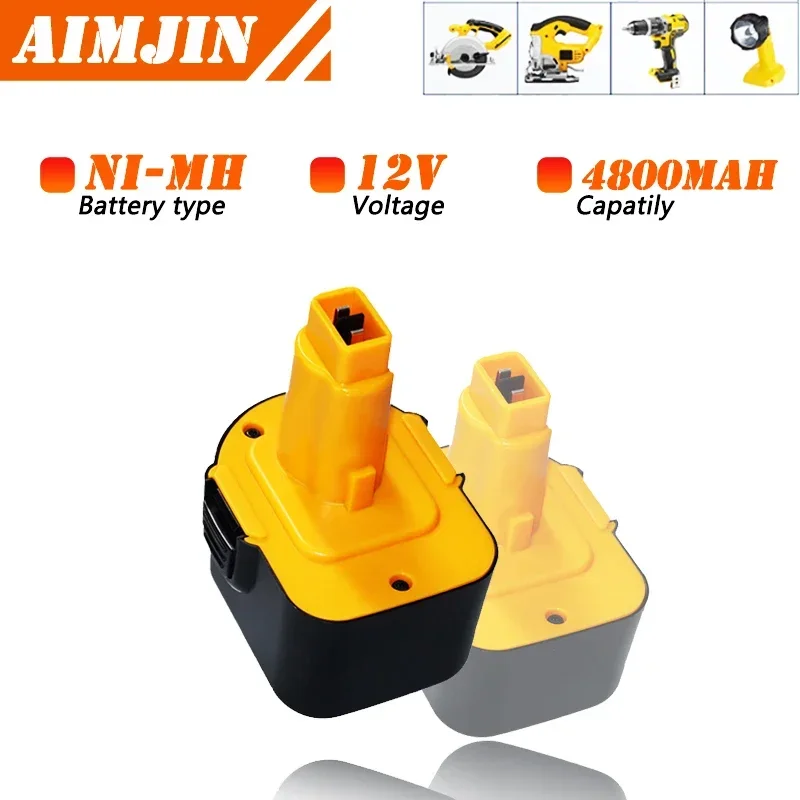 

4800mAh 12V Tool Battery for Dewalt DE9074 DC9071 DE9037 DE9071 DE9075 DW9071 DW9072 DW9074 DC727 DC756 DC980 DC981 DW0