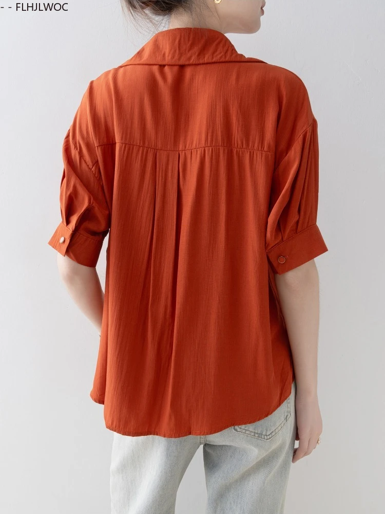 Camisas de viagem estilo hong kong senhora do escritório mulheres 2025 verão flor impressão elegante botão babados retro topos blusas