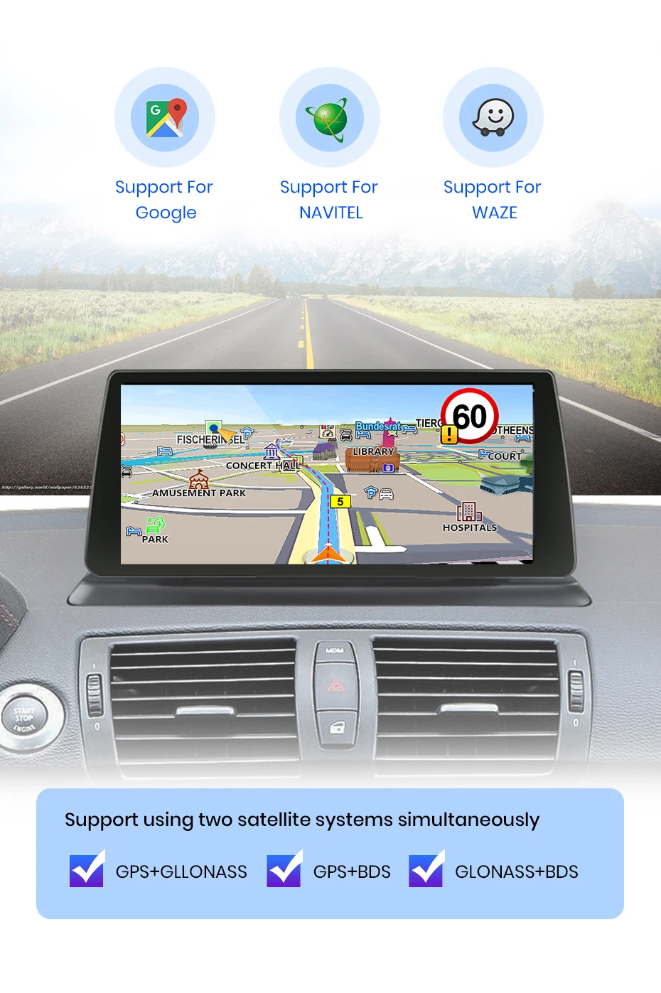 Junsun Drahtloses Carplay Android Auto Autoradio für BMW 1er E81 E82 E87 E88 2005–2012 4G WiFi GPS Intelligente Systeme Stereo – Detail 15