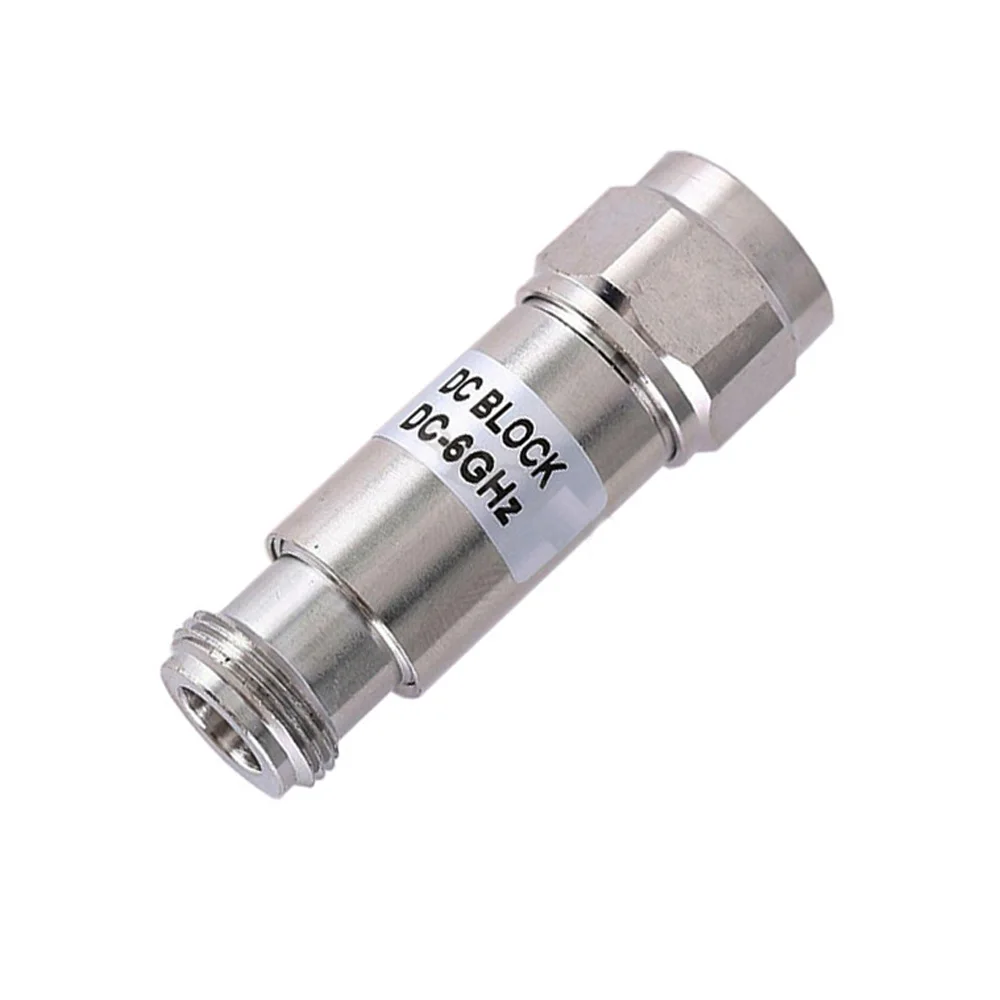 1PC DC-6Ghz 2W N Type N JK DC  Blocker DC Block N Male to Female Connector Nickel Plated RF Accessories