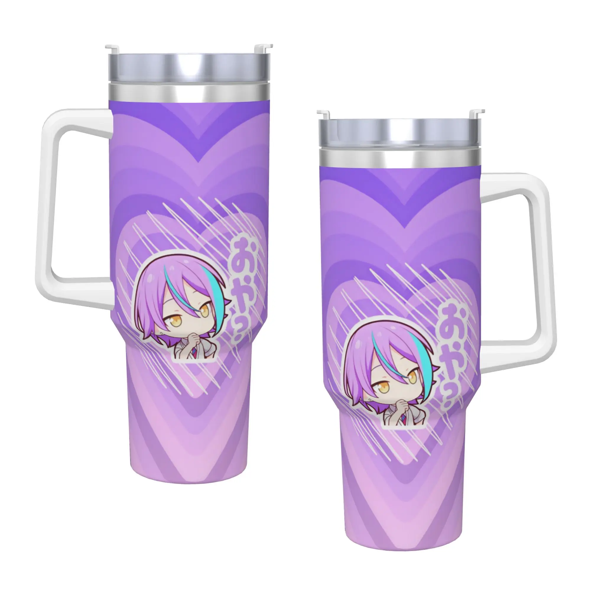 Project Sekai Rui Kamishiro Anime Game Stainless Steel Tumbler Thermal Cups With Straws and Lid Large Capacity Mugs Cup Bottle