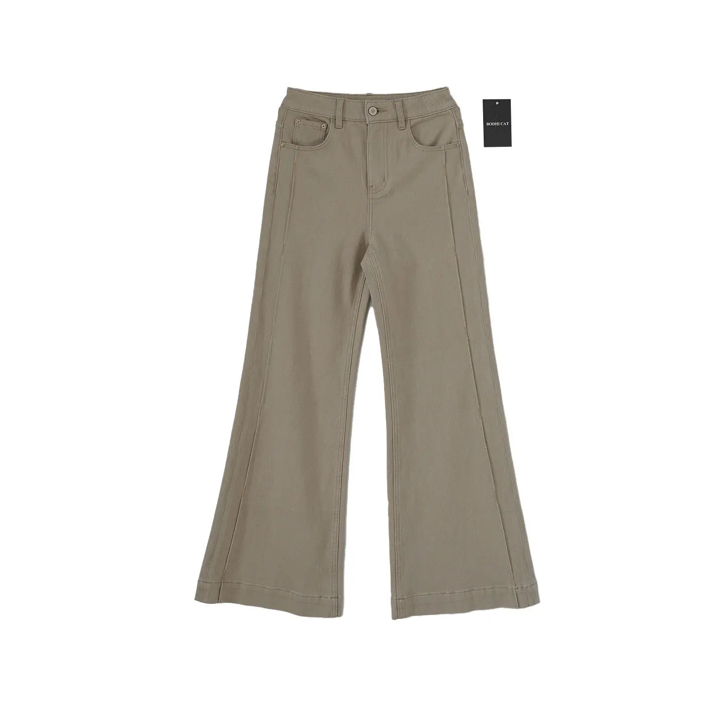 

Джинсы с высокой талией и широкими штанинами для похудения, женские простые однотонные джинсовые брюки, модные джинсы из смесового хлопка, весенняя коллекция, женская одежда