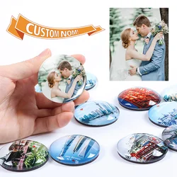 Custom Photo Fridge Magnet Glass Dome Stickers Personalize Home Decor Souvenirs Gift