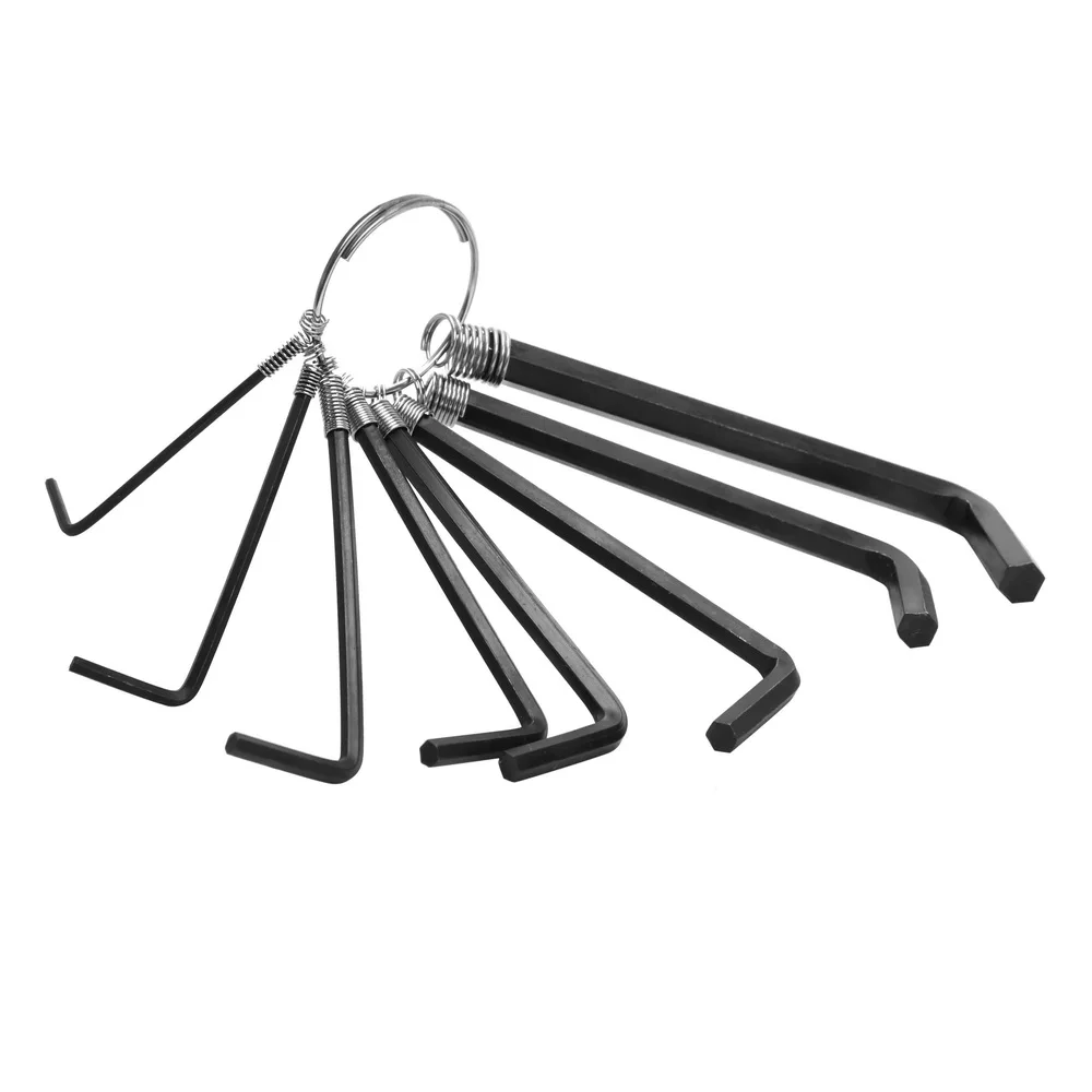 Bike Bicycle Repair Set Convenience 45 # steel Hand Tool Allen Key Wrench Hexagon Hex End 8Pcs/Set