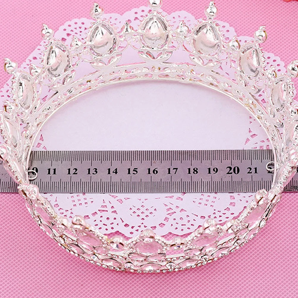 

Rhinestone Crown Shining Woman Wedding Decorative Alloy Beautiful Headdress Tiara Durable Lightweight Bridal Accessories Hair