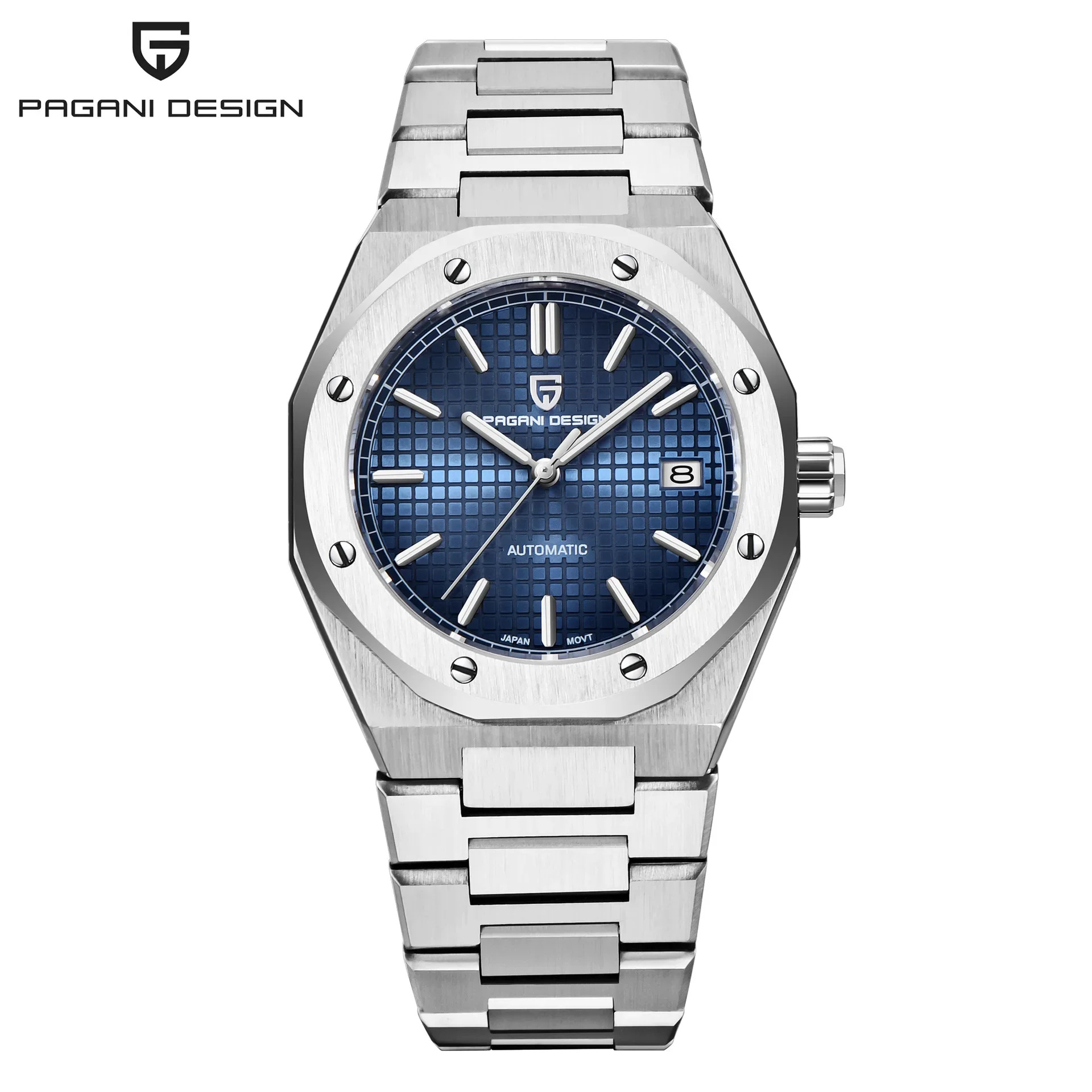 PAGANI DESIGN New Men\'s Luxury Business Casual Watches Calendar Luminous Stainless Steel Sapphire Glass NH35 Mechanical Watch