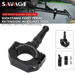 Scrambler 1100 800 Side Stand Auxiliary Tool Kickstand Foot Pedal Extension For DUCATI Monster 950 937 821 797 696 1200 1100/EVO