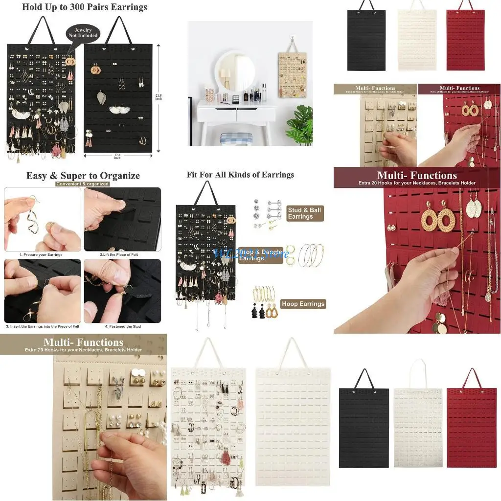 

G5GC Wall Earring Holder Earring Hanger Wall Mount Earring Display Hanging Organizers