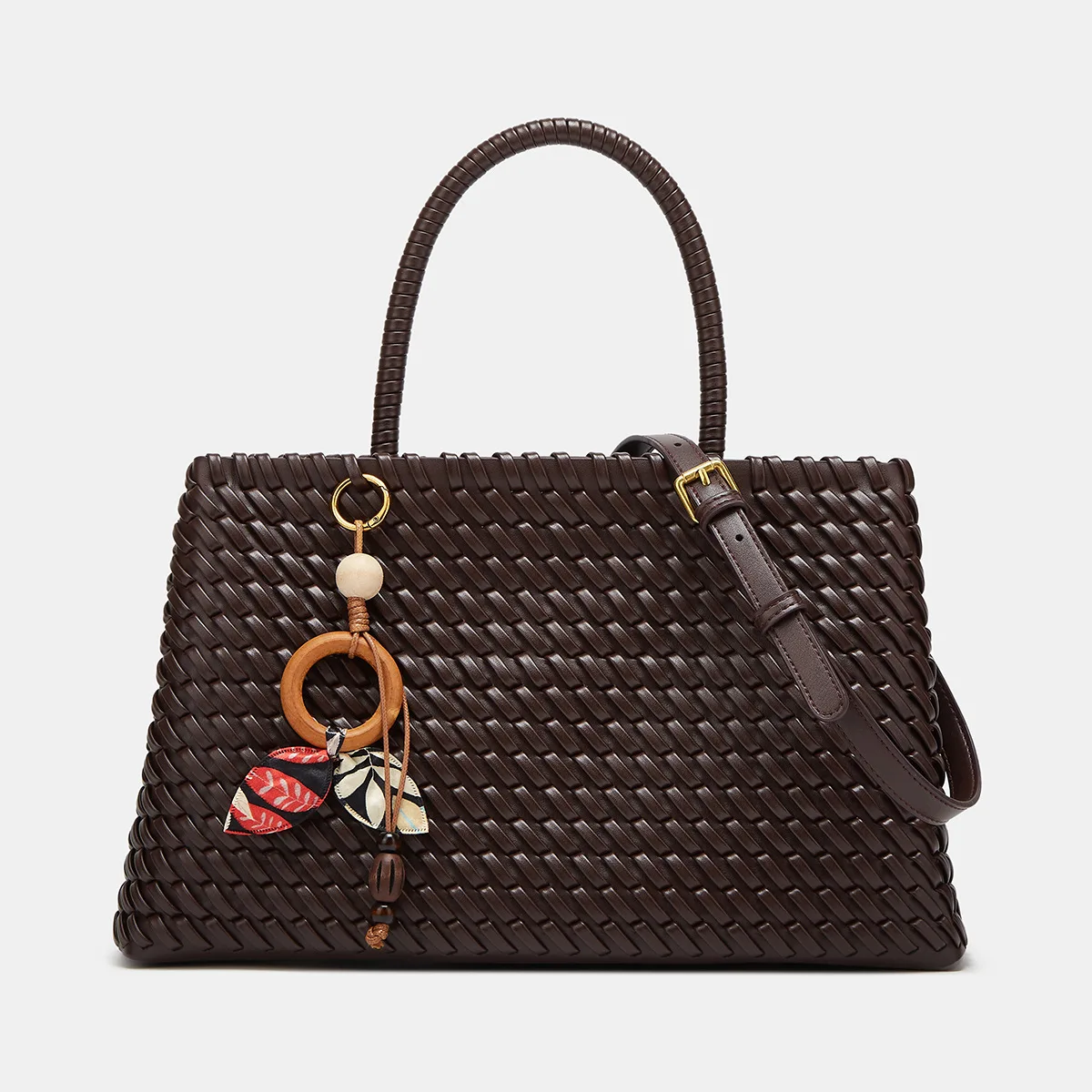 

Top Handle Woven Women Handbag Luxury Designer Bucket Bags for Women Shoulder Bag NEW PU Leather Basket Shopper Tote Bag Clutch