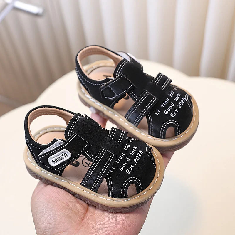 

Baby Girl Boy Summer Sandals Candy Color Kids Shoe Soft Bottom Kid Child Beach Sandal Infant Anti-collision Toddler Whistle Shoe