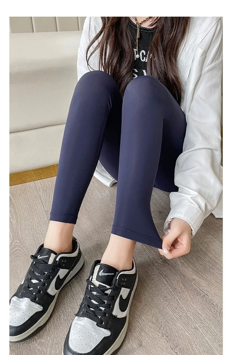 Yoga Pants Gym Women Tights-Soft Attire Mid-Waist Kawaii Festive Plain Hip-Lift Speed-Dry Cartoon Comfortably Utility A-Line Ins