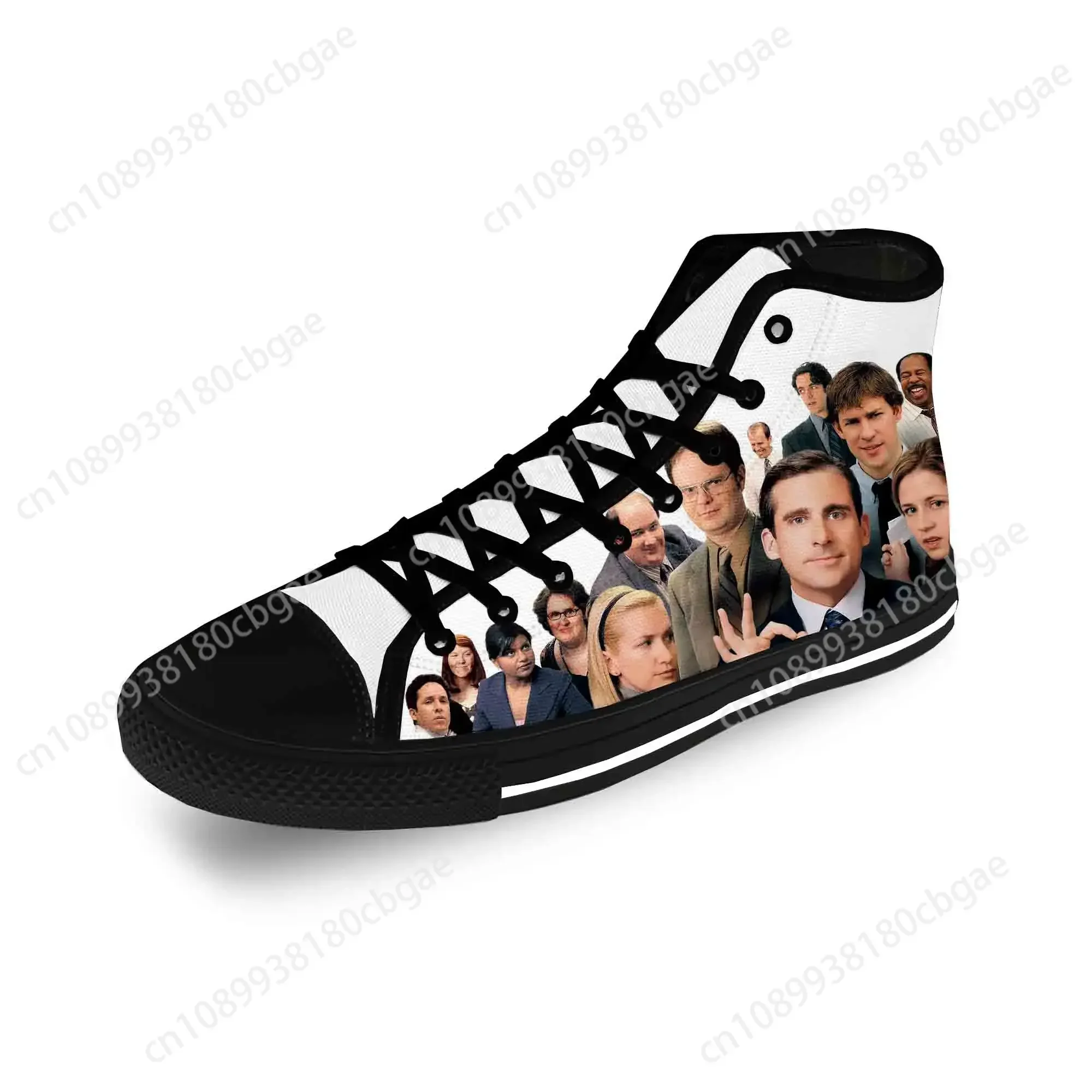 Michael Scott The Office TV Show Casual Cloth Fashion 3D Print High Top Canvas Shoes Men Women Lightweight Breathable Sneakers