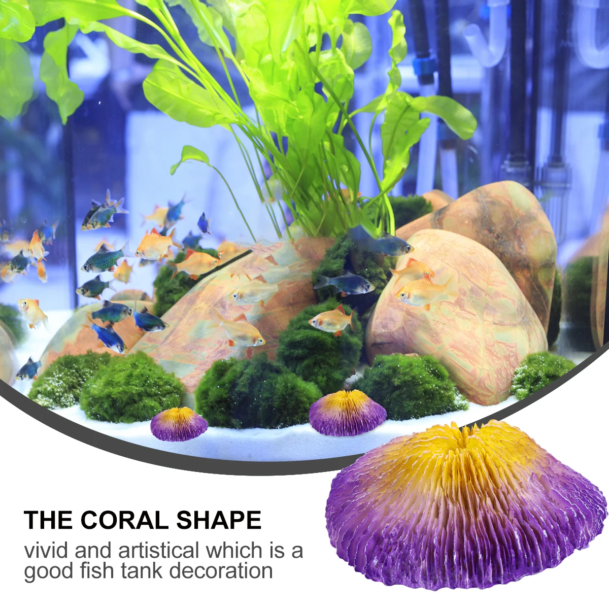 

Aquarium Decoration Resin Coral Reef Unique Vivid Artistic Design Suitable Fresh Salt Water Aquarium Decoration
