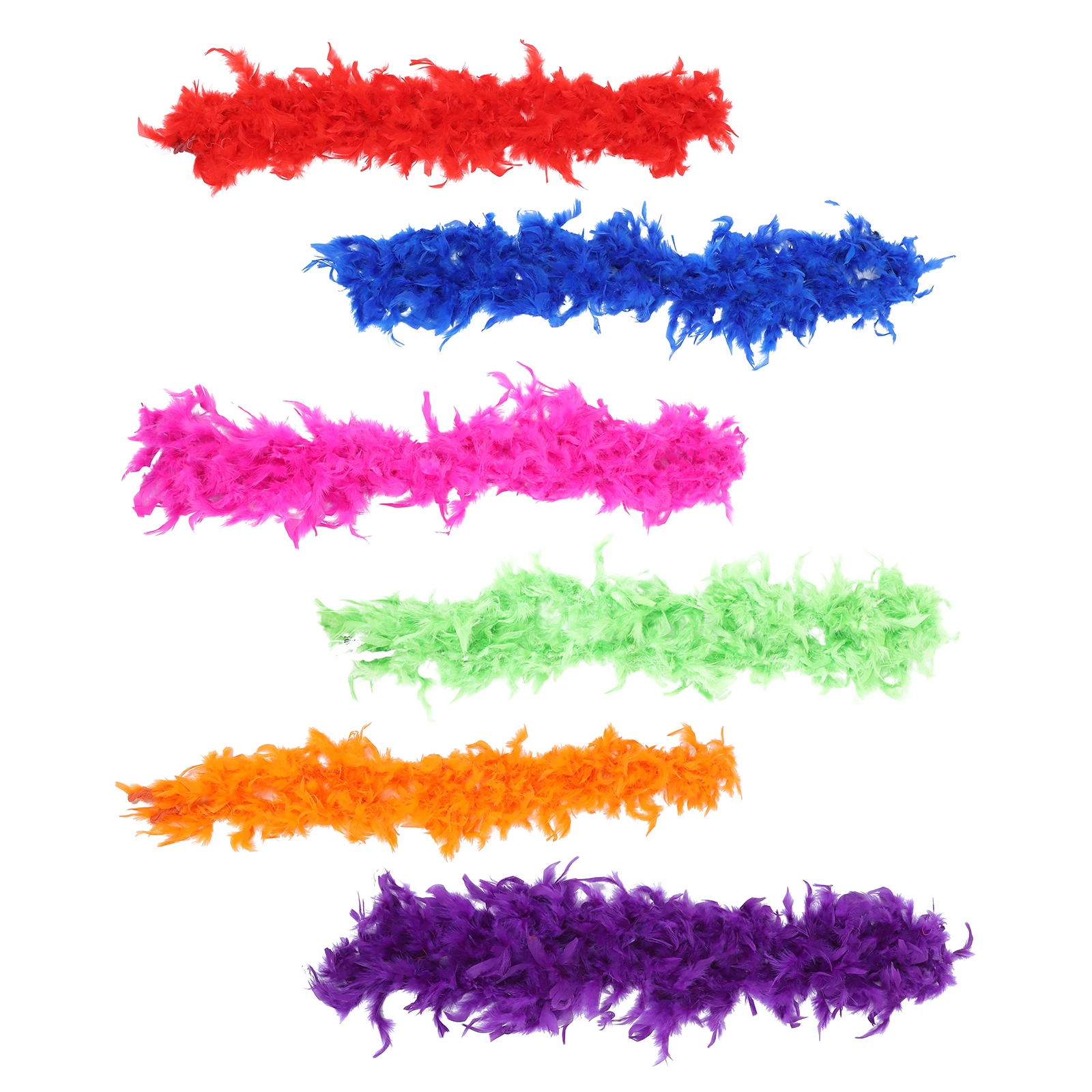 

6 Pcs Decorations Stage Decorative Plume Strips Props Party Supplies Turkey Plume Strips Turkey Plumes Craft Accessories