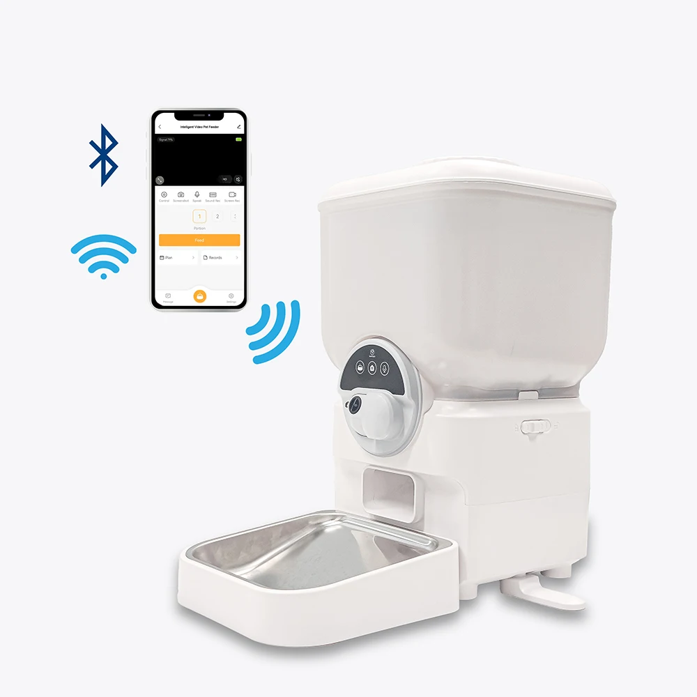 

OEM 6.5L Wifi Smart Pet Feeder Camera App Control Long Battery Life Bowl Cat Dog Food Dispenser Automatic Pet Feeder with Camera