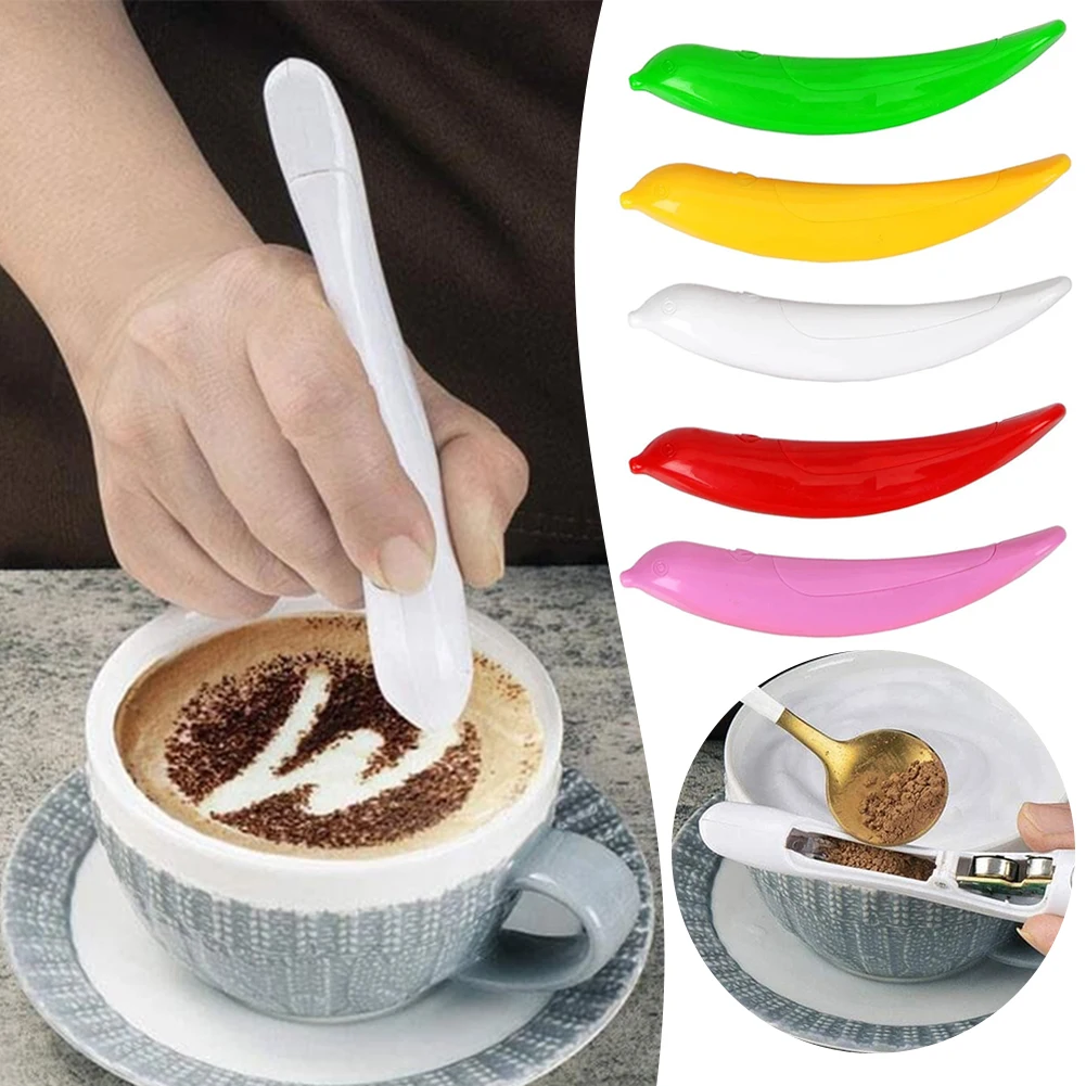 1PCS Electrical Latte Coffee Art Pen,Household Carving Pens for DIY Cake Pastry,Portable Cappuccino Decoration Pen Baking Tools