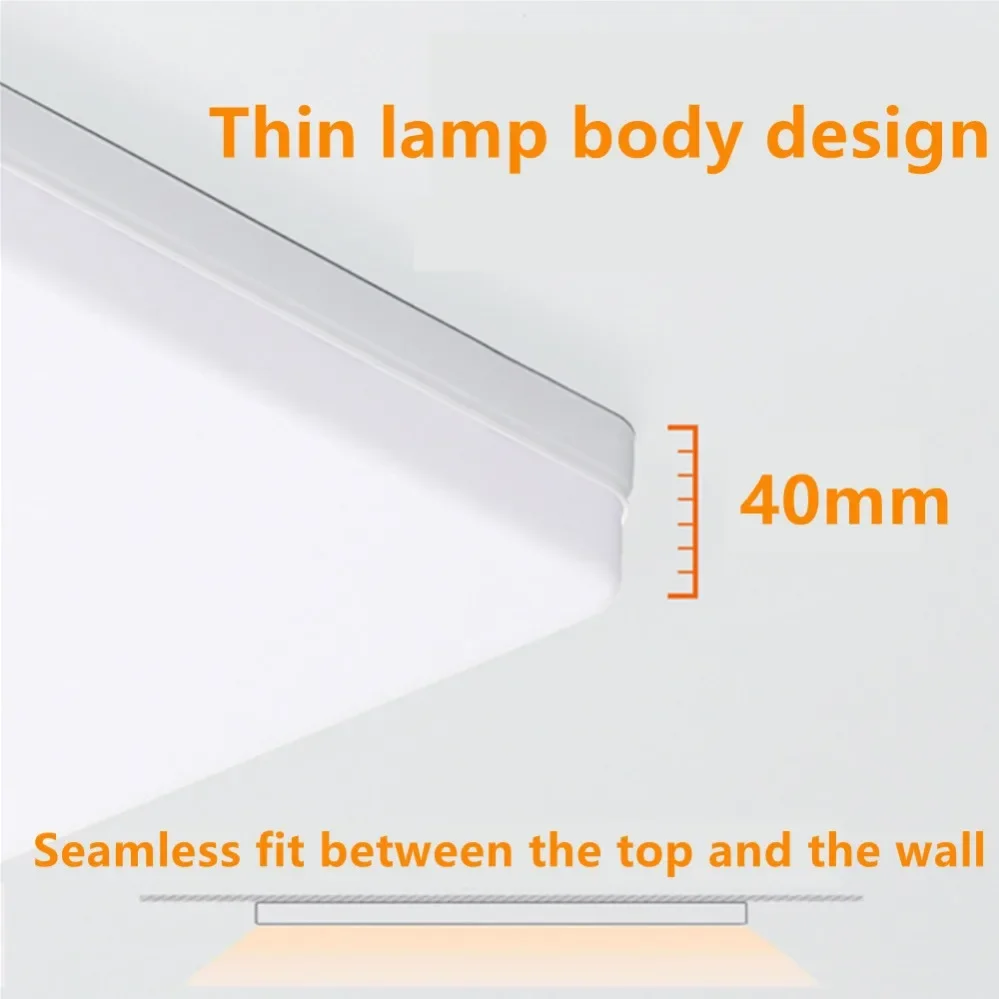 LED Ceiling Light Modern Square shape Ultra-thin Light Fixture Bedroom Living Room 18W 24W 36W 48W Indoor Home Decoration Light