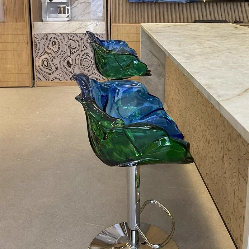 Transparent Petal Chair Lifting Bar Dining Chair