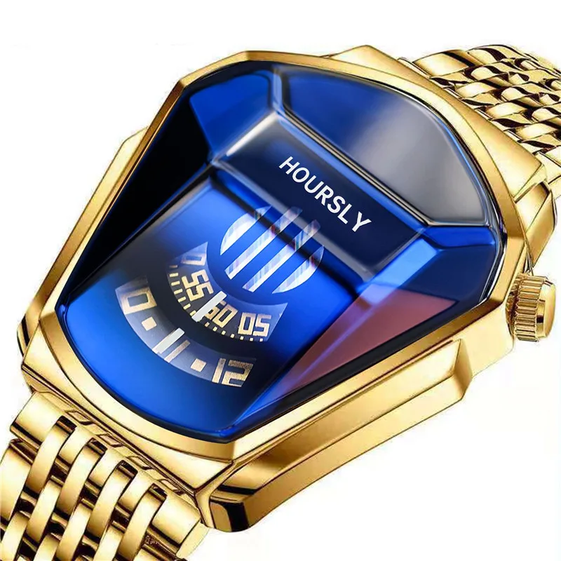 Men Wrist Watch Gold Luxury Brand Top Stainless Steel Band Fashion Quartz Watches for Men 2025 Relogio Masculino Male Clock