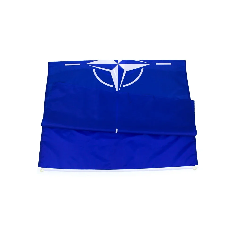 90 x 150cm North Atlantic Treaty NATO Flag Polyester NATO Banner International Organization Flag