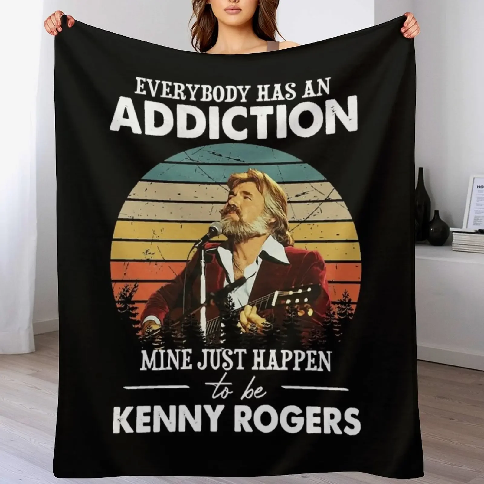 Vintage Addiction Happens To Be Kenny Rogers Throw Blanket Camping Thermal Kid'S Blankets