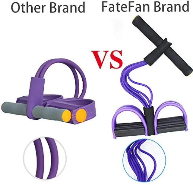 Fitness Resistance Band with Pedal Home Exercise Equipment for Toning Yoga Strength Training Buttocks, Legs Abdominal Workout 2
