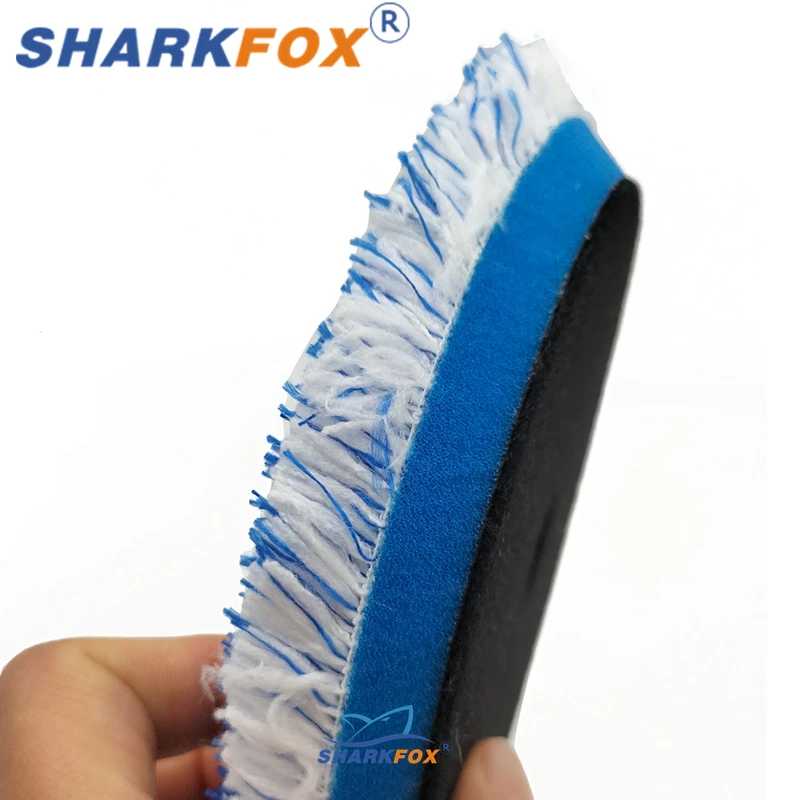 Sharkfox 5Pcs/lot 5/6 inch Microfiber Polishing Pad For Cars Body Polish Wax Buffer Pad Wash Cleaning Micro Fiber Polishing