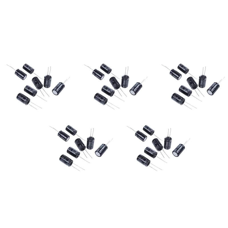 

50 шт. 22 мкФ 400 В 105C радиальные электролитические конденсаторы черные 13 мм х 21 мм