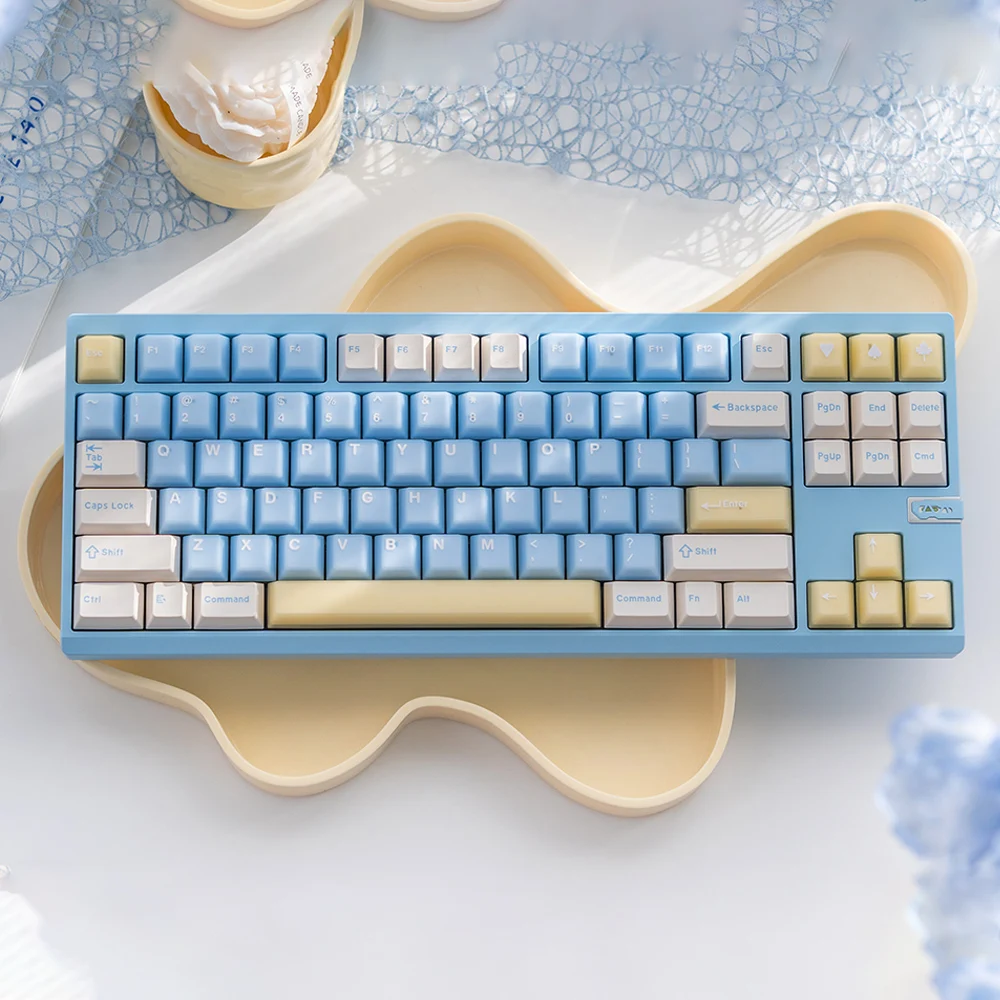 Blue Sea Salt keycaps 164 Keys PBT ABS Double Shot Cherry Profile Keycaps Large Set For Cherry MX Mechanical keyboard