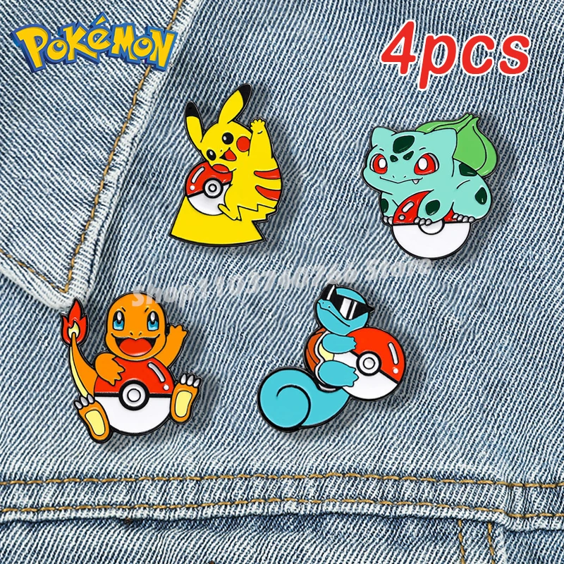 

Pokemon Kawaii Enamel Pins Anime Gmae Pikachu Charmander Brooches Fashion Backpack Pin Accessories Jewelry Gift for Friends