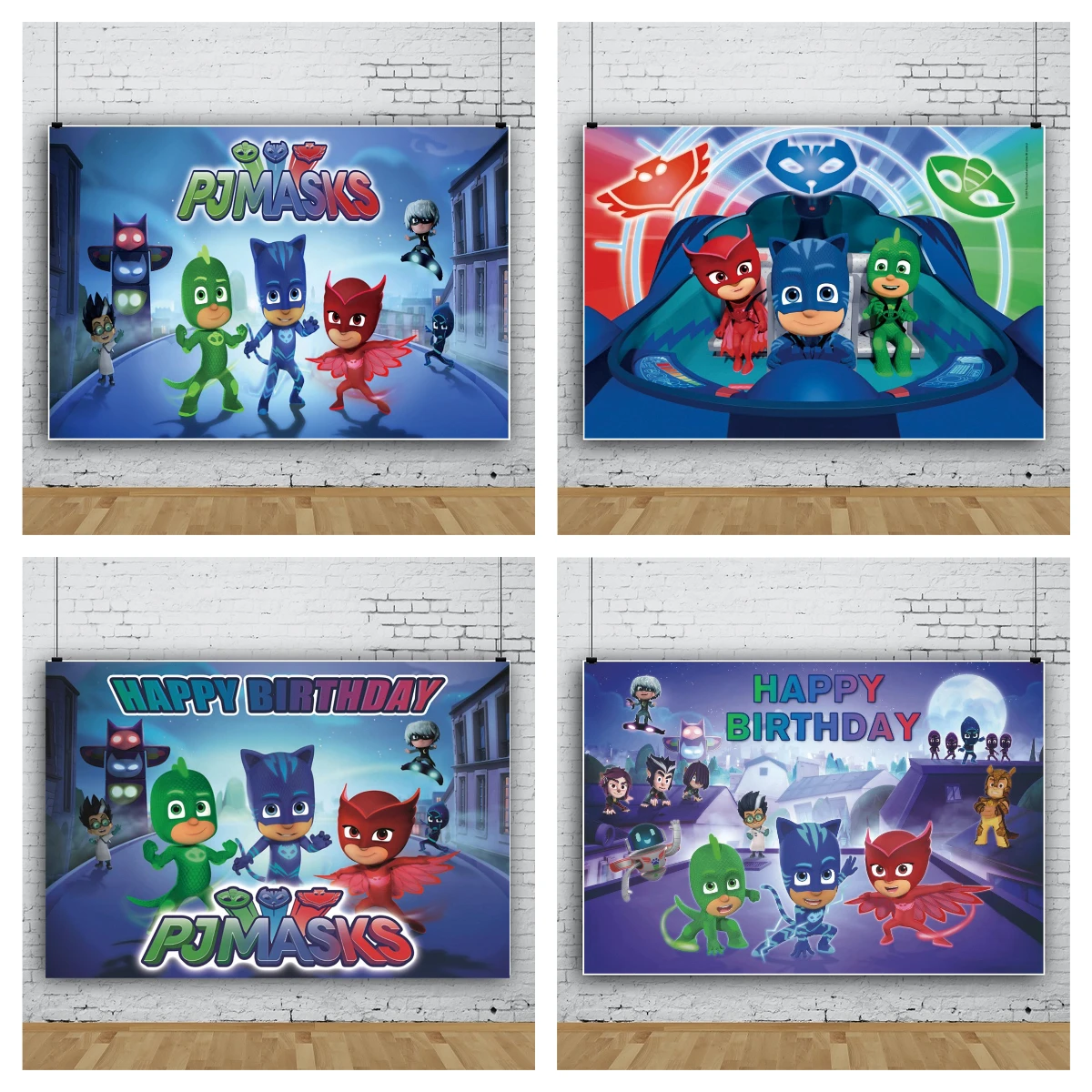 Hasbro PJ Masks Amaya Connor Baby Shower Birthday Party Supplies Background Photography Photo Backdrop Stage Props Banner Poster